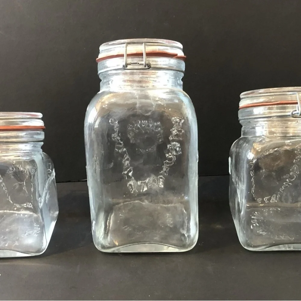 Granny’s Products Inc. Crownford Jars 1968 Made In Italy Lot Of 3
